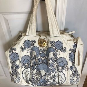 Gucci python embroidered hysteria large bag